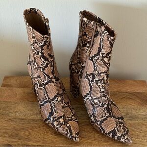 Jeffrey Campbell Snakeskin Ankle Boots